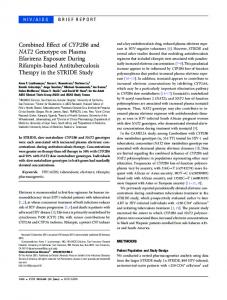 Combined Effect of CYP2B6 and NAT2 Genotype on Plasma Efavirenz ...