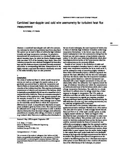 Combined laser-doppler and cold wire anemometry for ... - Springer Link