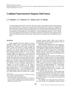 Combined Nanostructured Magnetic Field Sensor - Springer Link