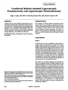 Combined Robotic-Assisted Laparoscopic Prostatectomy ... - CiteSeerX