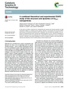 Combined theoretical and experimental EXAFS ... - Henkelman group