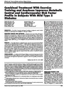 Combined Treatment With Exercise Training and Acarbose Improves ...