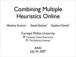 Combining Multiple Heuristics Online