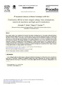 Combustion Effects in Laser-oxygen Cutting - ScienceDirect.com