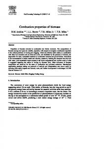 Combustion properties of biomass