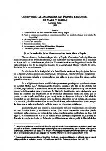 COMENTARIO AL MANIFIESTO DEL PARTIDO COMUNISTA ... - CSIC