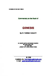 Commentary on the Book of Genesis