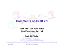 Comments on Draft 2.1