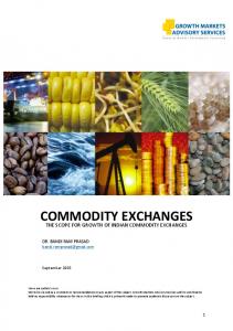 commodity exchanges