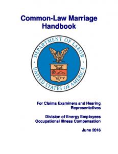 Common-Law Marriage Handbook