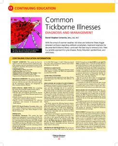 Common Tickborne Illnesses