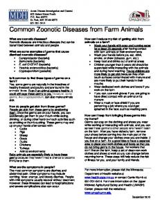 Common Zoonotic Diseases from Farm Animals - UMASH