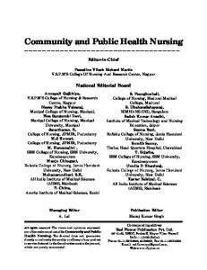 Community and Public Health Nursing