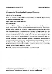 Community Detection in Complex Networks - Semantic Scholar