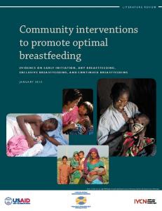 Community interventions to promote optimal breastfeeding