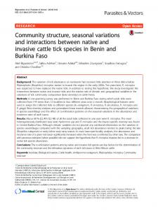 Community structure, seasonal variations and interactions between