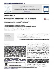 Commutative fundamental (m, n)-modules