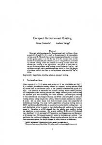 Compact Forbidden-set Routing - LaBRI