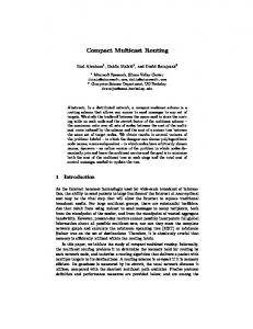 Compact Multicast Routing - Microsoft