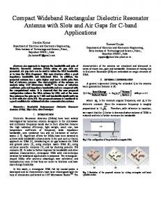 Compact Wideband Rectangular Dielectric Resonator