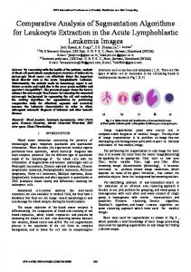 Comparative analysis of segmentation algorithms for leukocyte ...