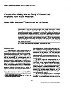 Comparative Biodegradation Study of Starch- and Polylactic Acid