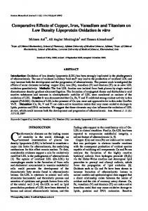 Comparative Effects of Copper, Iron, Vanadium and Titanium on Low ...