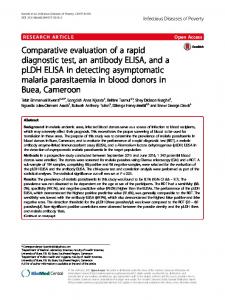 Comparative evaluation of a rapid diagnostic test, an antibody ELISA ...