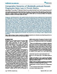 Comparative Genomics of Bordetella pertussis ... - Semantic Scholar