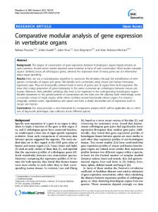 Comparative modular analysis of gene expression in ... - Serval - Unil