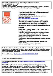 Comparative performance of logistic regression