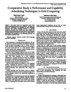 Comparative Study a Performance and Capability Scheduling