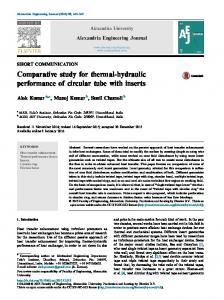 Comparative study for thermal-hydraulic performance