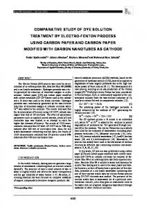 comparative study of dye solution treatment by electro