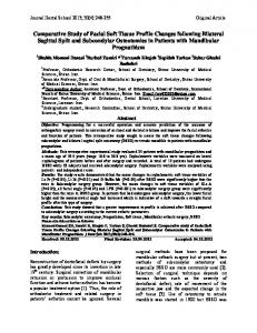 Comparative Study of Facial Soft Tissue Profile ...