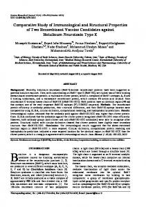 Comparative Study of Immunological and Structural Properties of Two ...