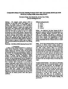 Comparative Study of MANET Routing Protocol AODV ...