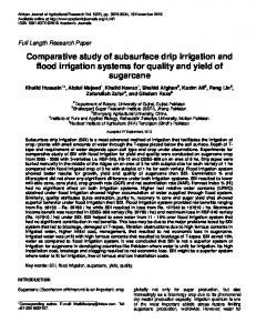 Comparative study of subsurface drip irrigation and ...