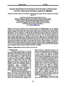 Comparative study of the antimicrobial activity of chlorinated and ...