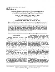 Comparative Study of the Immobilization of Pancreatin and Papain on