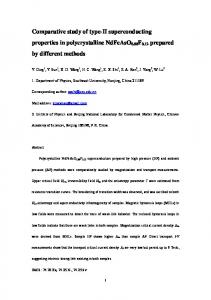 Comparative study of type-II superconducting properties in ... - arXiv