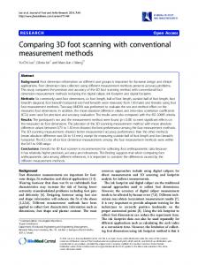 Comparing 3D foot scanning with conventional measurement ... - Core