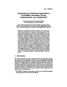 Comparing and Evaluating Approaches to Probabilistic Reasoning ...