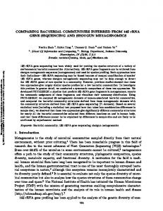 COMPARING BACTERIAL COMMUNITIES ...