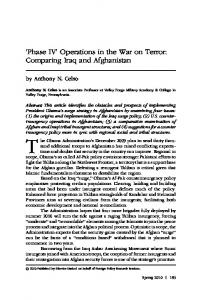 Comparing Iraq and Afghanistan