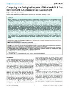 Comparing the Ecological Impacts of Wind and Oil & Gas ... - CiteSeerX