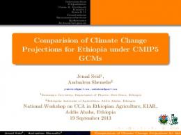 Comparision of Climate Change Projections for ...