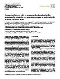 Comparison between eddy covariance and automatic chamber ...