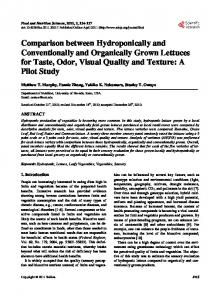 Comparison between Hydroponically and Conventionally and ...