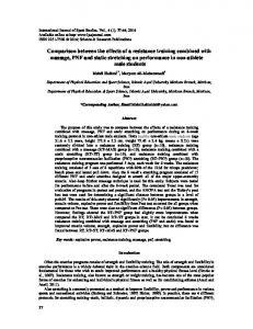 Comparison between the effects of a resistance training combined ...